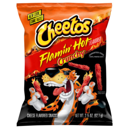 Cheetos Cheese Flavored Snacks, Flamin' Hot Flavored, Crunchy