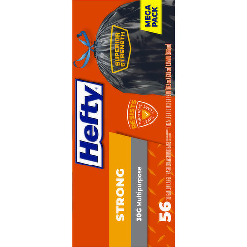 Hefty Ultra Strong Large Trash Bags (Multipurpose, Drawstring, 30