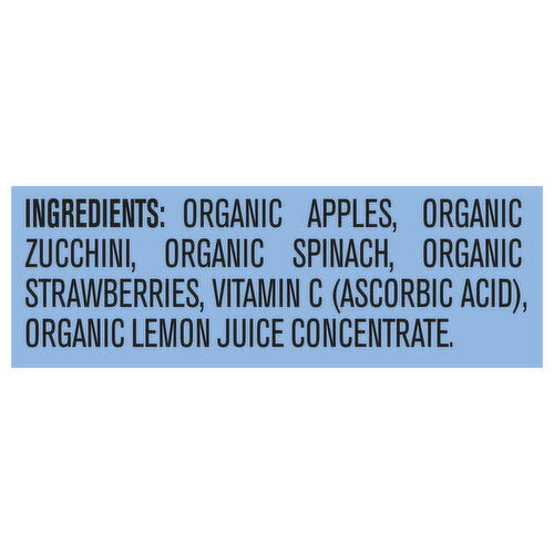 Gerber Puree, Apple Zucchini Spinach Strawberry, Sitter 2nd Foods