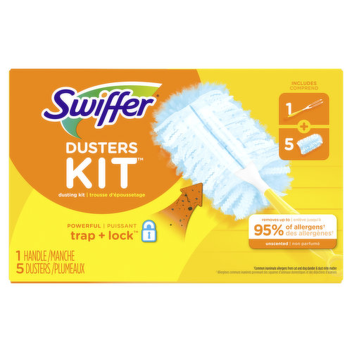 Swiffer Swiffer Dusters Starter Kit, Kit Includes 1 Handle and 5 Dusters