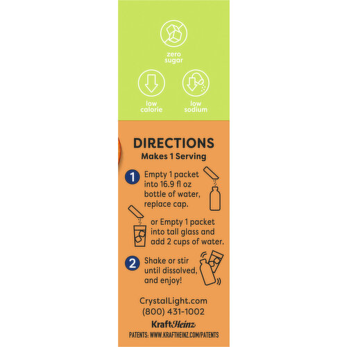 Crystal Light Zero Sugar Packets Peach Iced Tea Drink Mix