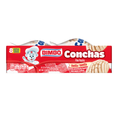 Bimbo Vanilla Pastry, 8 packs, 16.96 oz