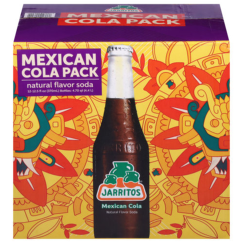 Jarritos Soda, Mexican Cola, 12 Pack
