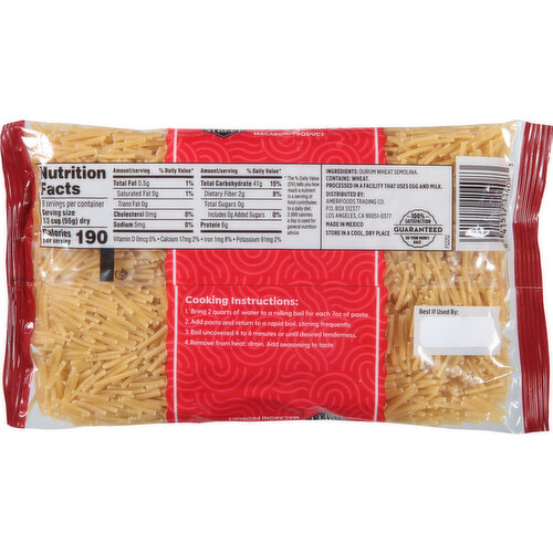 First Street Fideo, Cut