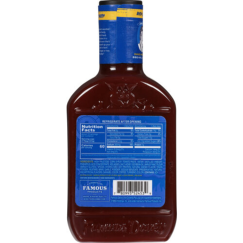 Famous Dave's BBQ Sauce, Rich & Sassy, Kansas City-Style, Mild