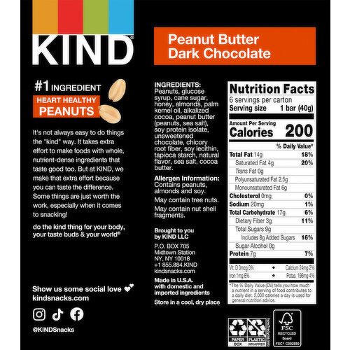 Kind Peanut Butter Dark Chocolate Bars