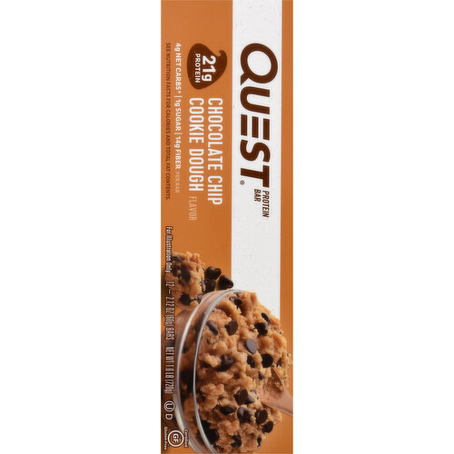 Quest Protein Bars, Chocolate Chip Cookie Dough