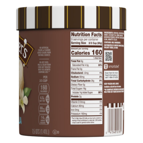 Dreyer's Frozen Dairy Dessert, Vanilla