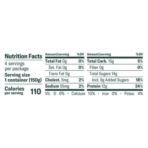 Chobani Yogurt, Greek, Nonfat, Vanilla, Value 4 Pack