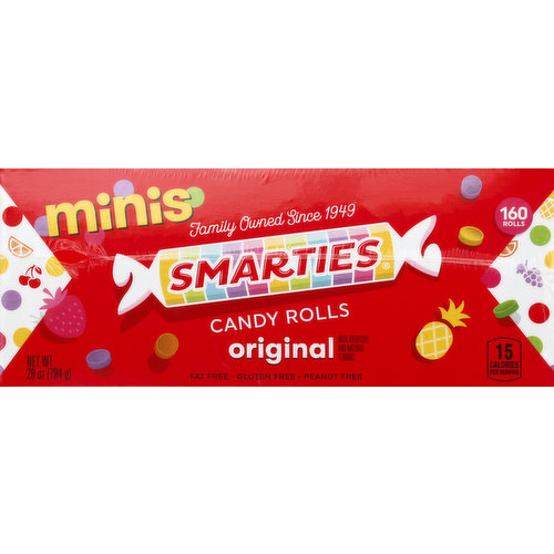 Smarties Candy Rolls, Gluten Free, Minis, Original