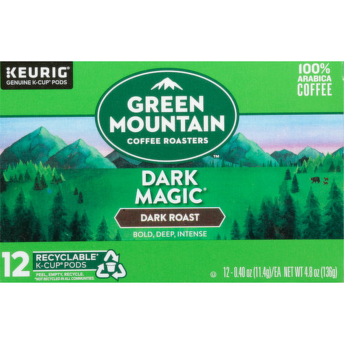 Green Mountain Coffee Coffee, Dark Magic, Dark Roast, K-Cup Pods