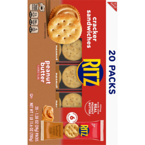 Ritz Peanut Butter Flavored Filling Cracker Sandwiches