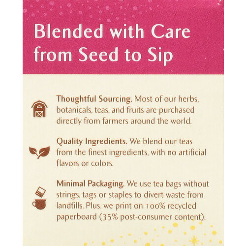 Celestial Seasonings Herbal Tea, Caffeine Free, Raspberry Zinger, Tea Bags