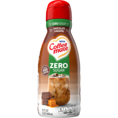 Coffee-Mate Creamer, Non-Dairy, Zero Sugar, Chocolate Caramel