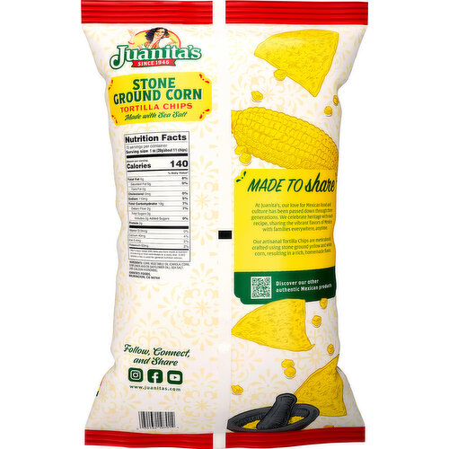 Juanita's Tortilla Chips, Stone Ground Corn