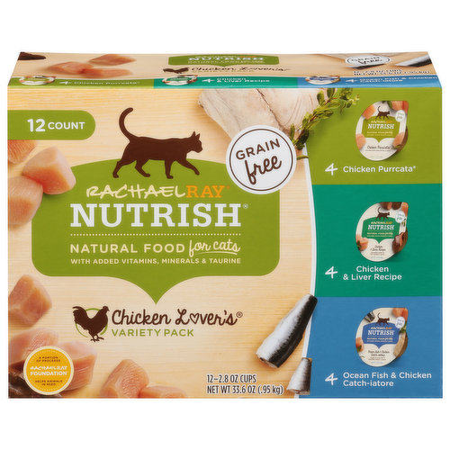 Rachael Ray Nutrish Food for Cats, Grain Free, Natural, Variety Pack