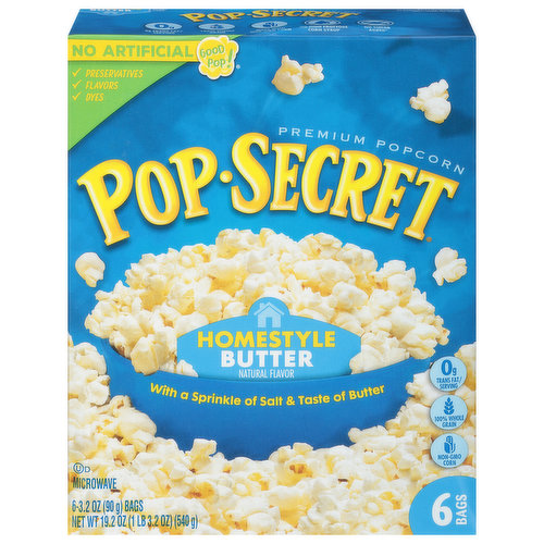 Pop-Secret Popcorn, Premium, Butter, Home Style