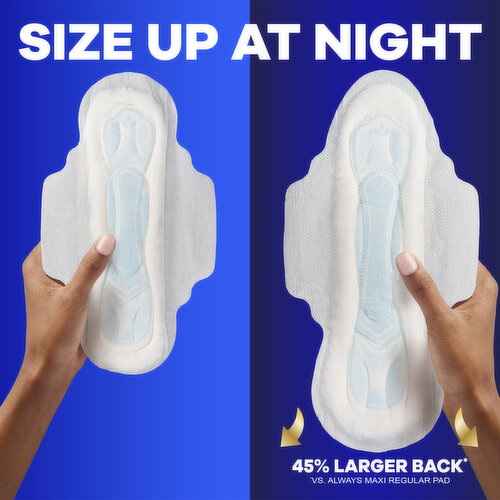Always Maxi Overnight Pads with Wings, Size 4