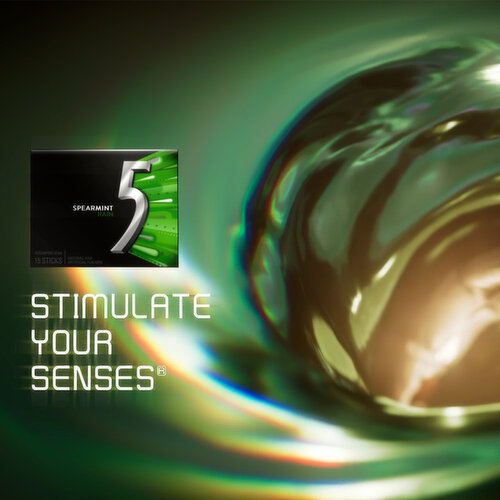 5 GUM Spearmint Rain Sugar Free Chewing Gum