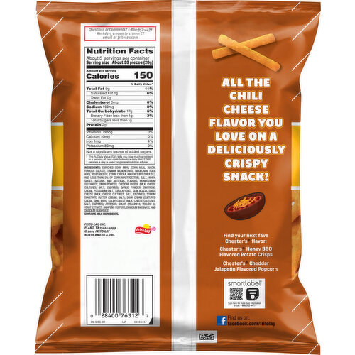 Chester's Fries Chili Cheese Flavored Corn Snacks