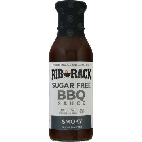 Rib Rack BBQ Sauce, Sugar Free, Smoky