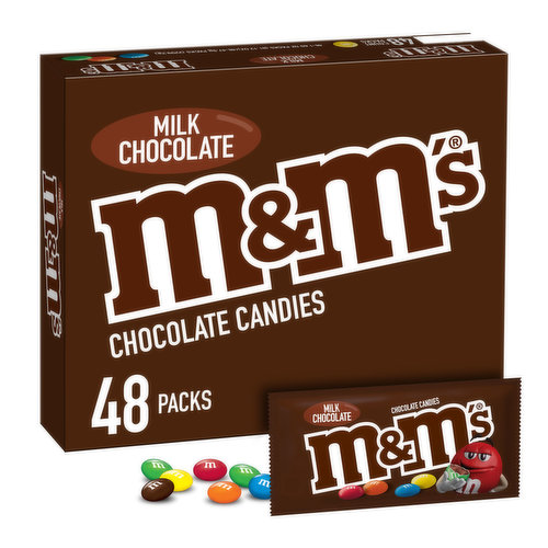 M & M, M&M'S Milk Chocolate Candy, Full Size Bulk Fundraising Candy, 1.69 oz