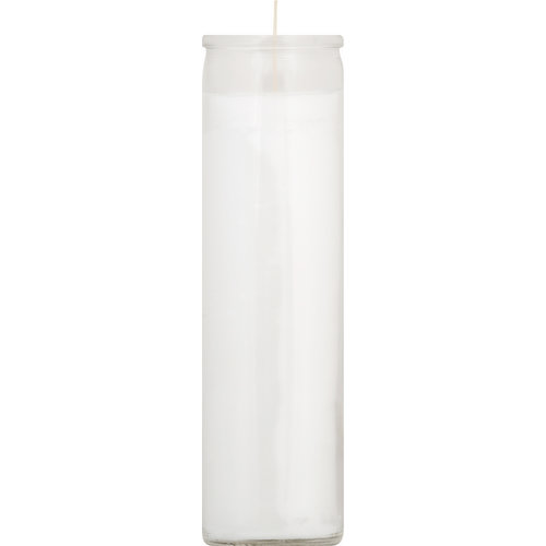Continental Candle, Rosary Solid White, 8 Inch Tall