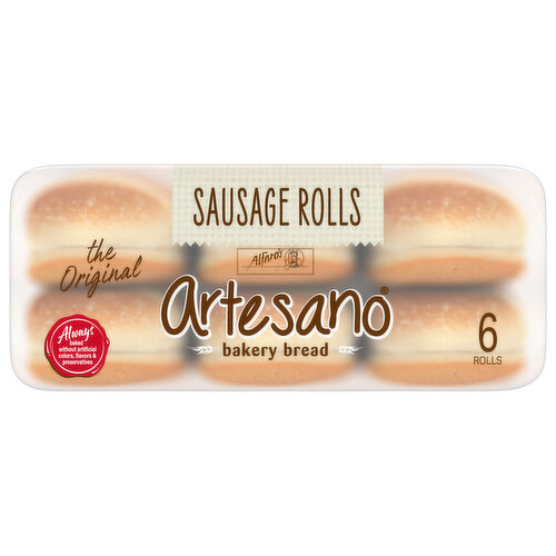 Alfaro's White Sausage Rolls, 6 count, 15 oz