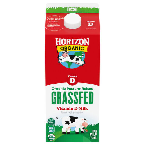 Horizon Organic Milk, Grassfed, Vitamin D