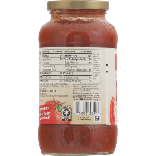 Prego Italian Sauce, Tomato Basil Garlic