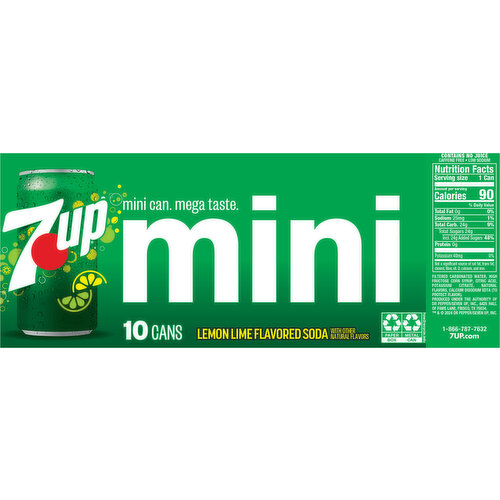 7-UP Soda, Lemon Lime Flavored, Mini