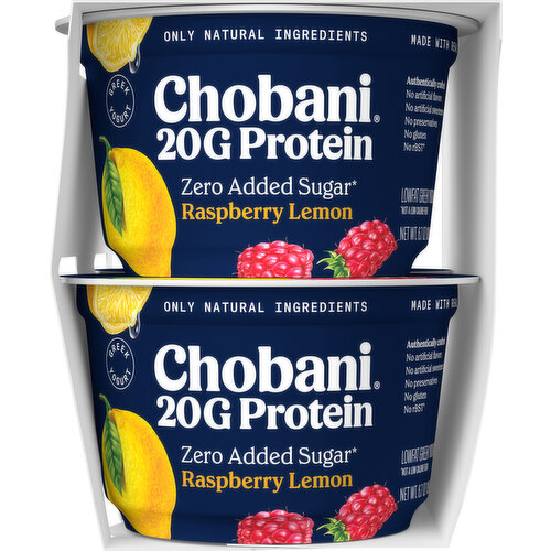 Chobani Lowfat Greek Raspberry Lemon Yogurt Value Pack