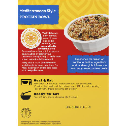 Tasty Bite Mediterranean Style Mild Protein Bowl