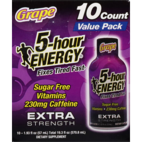 5-Hour Energy Energy Shot, Extra Strength, Grape, Value Pack