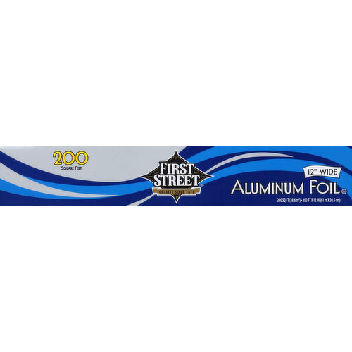 First Street Aluminum Foil, 12 Inches Wide, 200 Square Feet