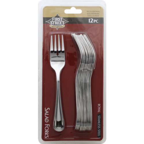 First Street Salad Forks, Stainless Steel