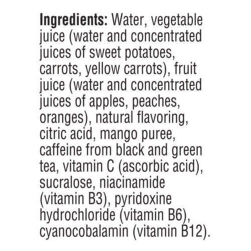 V8 Energy Beverage, Plant-Based, Peach Mango