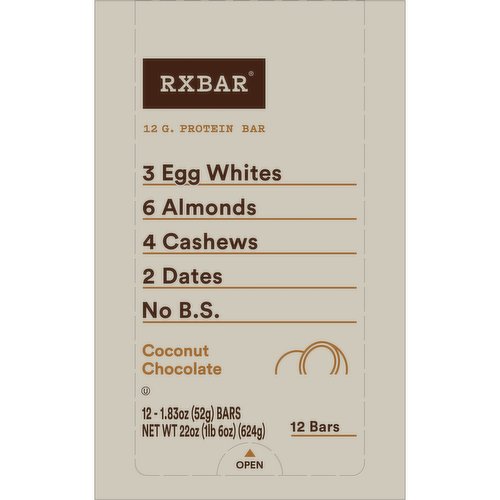 Rxbar Protein Bars, Coconut Chocolate