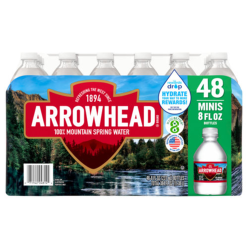 Arrowhead Spring Water, 100% Mountain, Minis