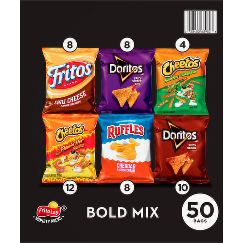 Frito Lay Bold Mix, Chili Cheese Spicy Sweet Chili Cheddar Jalapeno Flamin Hot Cheddar & Sour Cream Spicy Nacho, Variety Packs