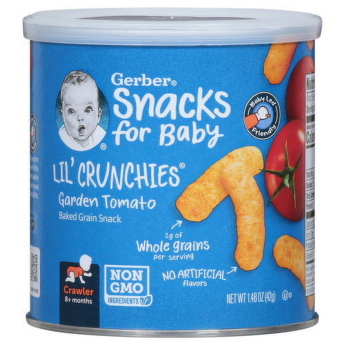 Gerber Baked Grain Snack, Garden Tomato, Lil' Crunchies, Crawler (8+ Months)