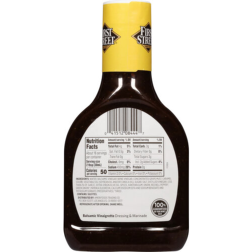 First Street Dressing & Marinade, Balsamic Vinaigrette