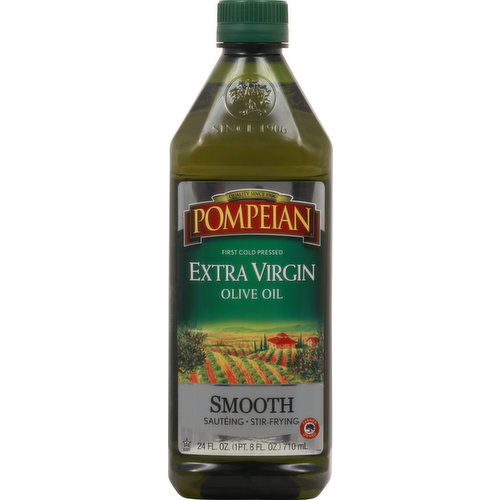 Pompeian Olive Oil, Extra Virgin, Smooth