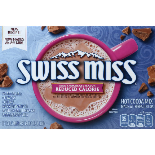 Swiss Miss Hot Cocoa Mix, Reduced Calorie, Milk Chocolate Flavor