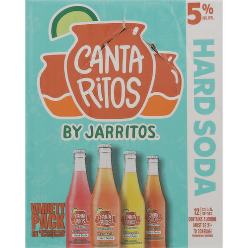 Cantaritos Hard Soda, Assorted, Variety Pack