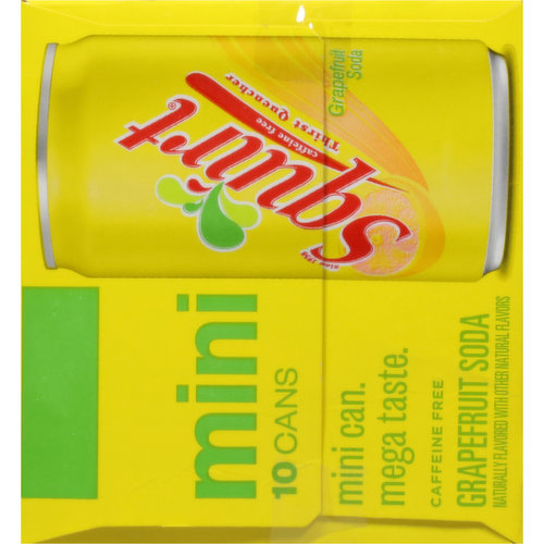 Squirt Soda, Grapefruit, Caffeine Free, Mini