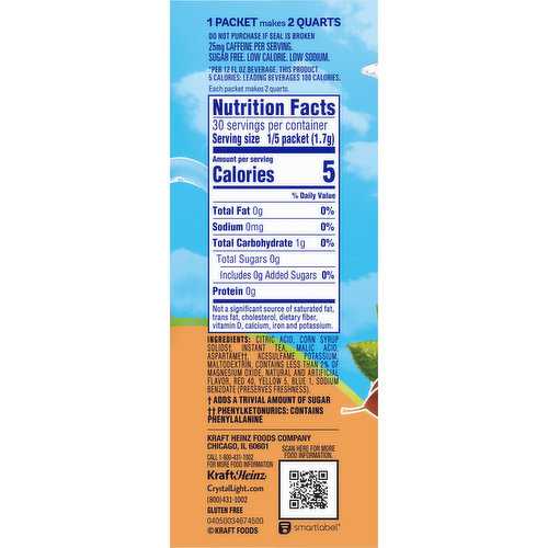 Crystal Light Drink Mix, Peach Iced Tea