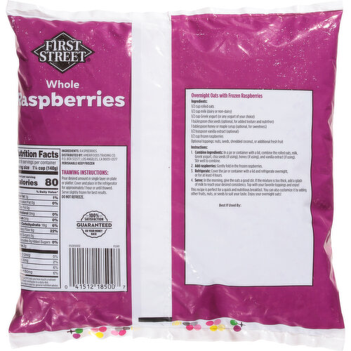 First Street Raspberries, Whole