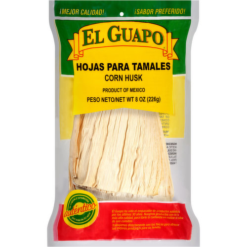 El Guapo Whole Corn Husks (Hoja Enconchada Para Tamales)