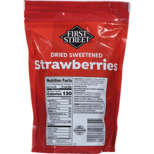 First Street Strawberries, Dried, Sweetened